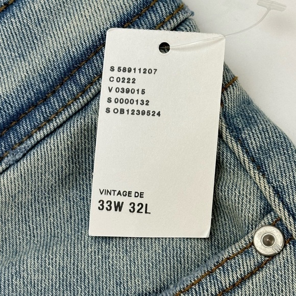 BDG Skinny Stretch Jeans 33W 32L Vintage De Split Distressed Raw Hem - Picture 11 of 16
